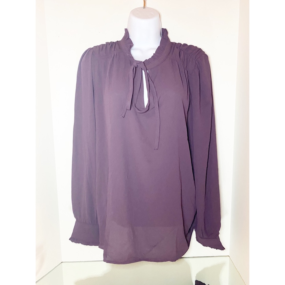 LOFT Wine Colored Blouse